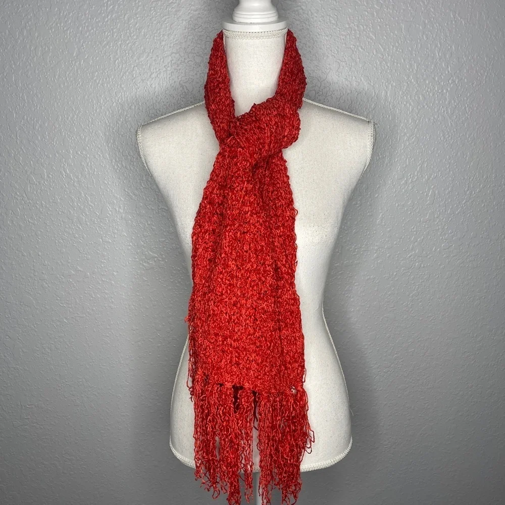 Orange‎ Nordstrom Scarf with fringe ends